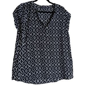 Hilary Radley Blouse Top Women XL Art To Wear Lagenlook Neutral Minimalistic